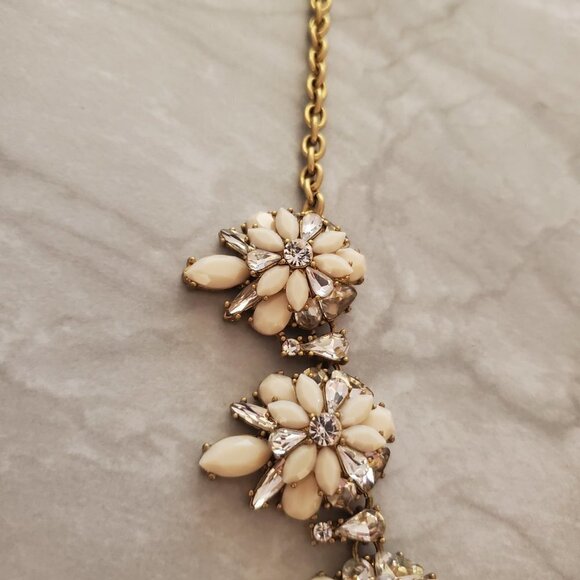 💕 J.Crew Rhinestone Crystal Cluster Stacked Statement Wedding Bridal Necklace - Picture 6 of 16